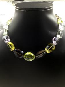 พลอยหลายชนิดทรงเว้าแบบธรรมชาติสำหรับทำเครื่องประดับชั้นดี สร้อยคอพลอย - Product Image 3