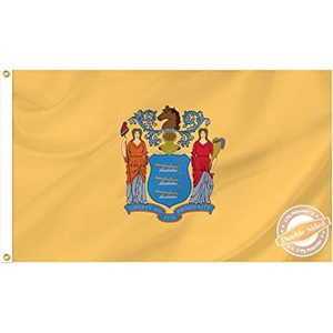 Drapeau de l'État du New Jersey USA TOP FLAGSINC, 3x5 pieds, double face, usage extérieur, couleurs vives, polyester 3 couches, 500g - Product Image 5