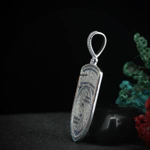 Custom Hip Hop Jewelry <b>Men</b> Full Iced Out Pendant 925 Sterling <b>Silver</b> Moissanite Diamond Name Initial Logo Pendant <b>for</b> Gift - Product Image 6