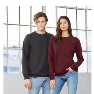Bella + Canvas 3901 Unisex sudadera de lana de esponja de alta calidad diseño de cuello redondo de invierno técnicas de cuentas digitales bordadas - Product Image 3