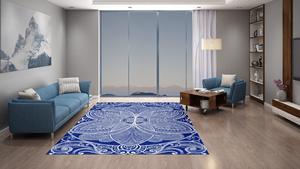 Motif abstrait de style persan en laine nouée à la main de luxe Tapis à poils coupés moyens respectueux de l'environnement et des animaux de compagnie pour ensembles de tapis - Product Image 3