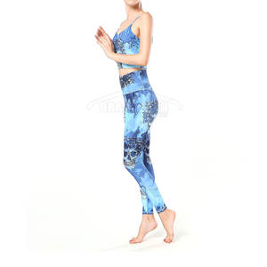 Ensemble 2 pièces de yoga actif sur mesure pour femmes vente en gros sans couture recyclé soutien-gorge sublimation leggings grande taille disponible - Product Image 3