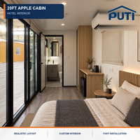 Suite Cabine Apple de 20 pieds en acier modulaire protégé contre la corrosion pour club de plage tropical et hôtel de plongée
