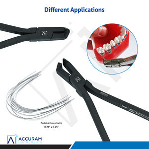 Alicates de Ortodoncia para Alambre de Arco, Corte Distal Pesado, Cabeza Mini Negra, Mango Largo de Seguridad, Acero Inoxidable, Instrumento para Clínica Dental - Product Image 6