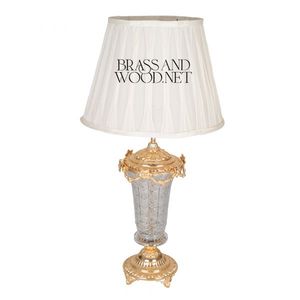Palace Grandeur Lampe de table de luxe en laiton massif doré - Product Image 2