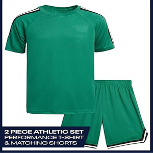 Traje de entrenamiento juvenil de uniforme de fútbol impreso personalizado para niños incluye pantalones cortos de camiseta de fútbol tecnología de corte automatizado - Product Image 2