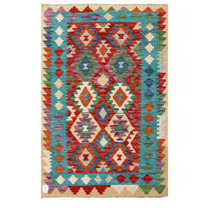 พรมกิลิมแบบดั้งเดิมของชาวอัฟกานิสถาน ไมมาณา ขนาด 155 x 101 ซม. ชุดพรมปูพื้นแบบดั้งเดิมของชาวอัฟกานิสถาน - Product Image 1