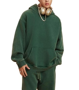 Mens Vintage Oversized <b>Hoodies</b> <b>Velour</b> Pullover Plush Heavyweight Winter Streetwear Sweatshirts Polyester/Cotton - Product Image 1