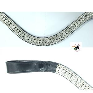 Direct From India English Racing Clear Crystal Horse Brow Band with Snap Button Halter for Riding - Product Image 6