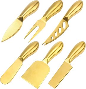 Juego de cuchillos de latón de proveedor mayorista ecológico, juego de cubiertos de diseño estándar de 6 piezas para uso en utensilios de cocina - Product Image 1