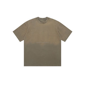 Style rétro américain Taille européenne Top T-Shirt pour hommes Heavy Cotton Solid Water Gradient Shoulder Spray Monkey Fashion Brand - Product Image 1