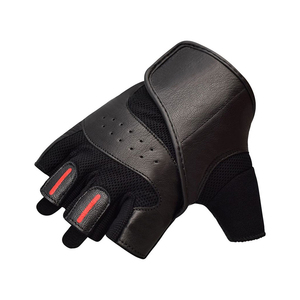 OEM ODM Guantes de fitness ligeros de medio dedo Cierre de cordones Diseño de logotipo personalizado Poliéster Muñequera Entrenamiento de levantamiento de pesas - Product Image 3