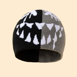 Color Jacquard Design Customized Logo Winter <b>Hats</b> Wool Blend Breathable Comfortable <b>Men</b> Beanie Caps <b>Waterproof</b> Adults Unisex - Product Image 5