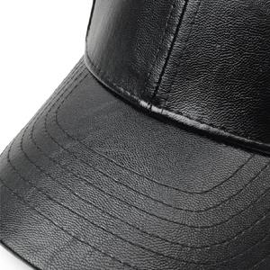 Casquette de baseball en cuir de vachette véritable automne hiver chapeau à visière réglable pour hommes pour les affaires et l'utilisation sportive noir Golf inspiré - Product Image 5