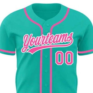 Camiseta de béisbol bordada absorbente de sudor cómoda y de moda personalizada de alta calidad para uniformes de béisbol de fábricas - Product Image 4