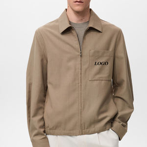 Blousons d'hiver pour hommes personnalisés, coupe-vent, softshell avec fermeture éclair, longs, imperméables, décontractés, tendance 2026 - Product Image 1