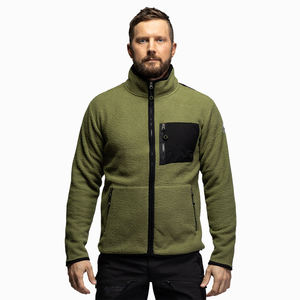 Chaqueta de lana polar de invierno personalizada para hombre, abrigo informal con cremallera de alta calidad de talla grande para clima frío al aire libre, servicios al por mayor - Product Image 4