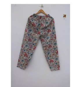 Haute Qualité Coton Palazzos Pyjamas Bas Main Bloc Imprimer Loungewear Summer Essentials - Product Image 1