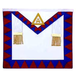 2025 Royal Arch Past Master Collier en cuir avec badge brodé à coudre - Product Image 2