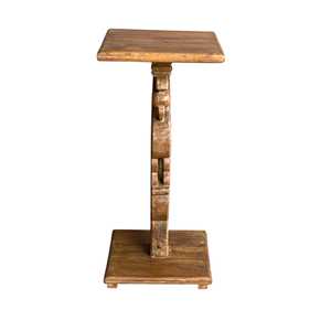 Handmade Wooden <b>Side</b> <b>Table</b> <b>Rustic</b> and Farmhouse Style Convertible and Durable with Storage Drawers for Living Room Use - Product Image 5