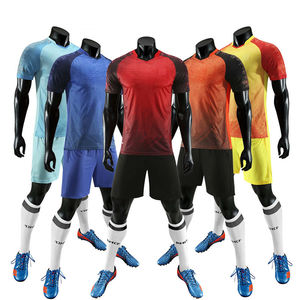 Traje de entrenamiento de fútbol para niños adultos, camiseta de fútbol en blanco y uniformes de equipo, ropa deportiva, uniformes personalizados de manga corta - Product Image 1