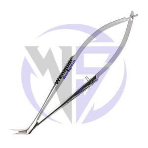 Ciseaux corneaux Castroviejo en acier inoxydable, courbés et droits, à pointe fine, instruments de microchirurgie ophtalmique, outils de chirurgie oculaire - Product Image 5