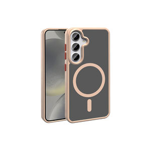 Coque en silicone mat compatible MagSafe Netzy Rose Gold SAFA Sio pour Samsung Galaxy S25 Plus A55 & 14 Plus - Product Image 1