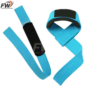 Sangles de levage en coton robustes personnalisées à prix abordable, vente en gros, sangles de poignet pour musculation, entraînement en salle de sport, fitness, haltérophilie - Product Image 5