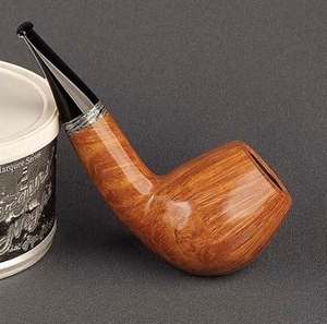 Pipe à fumer en bois pour homme, fabriquée à la main, style vintage de luxe avec laque, motif en bruyère à tabac - Product Image 4