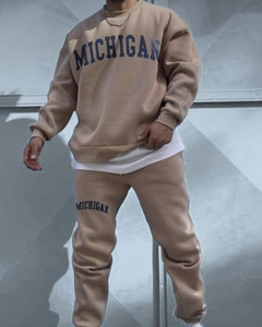 Conjunto Deportivo Casual de 2 Piezas para Mujer, 100% Algodón, con Logotipo Personalizado, Sudadera y Pantalones Deportivos de Talla Grande, Logotipo en la Parte Delantera - Product Image 4