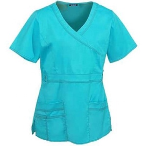 Uniformes de Hospital para Mujer de Dos Piezas, Personalizados al por Mayor, de Buena Calidad, Estilo Traje de Enfermería, Tejido de Poliéster/Algodón - Product Image 5