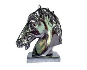 Escultura decorativa de estatua de mesa con cabeza de caballo - Product Image 2