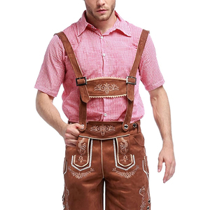 Lederhosen บาวาเรียสำหรับปักหนังแท้สำหรับผู้ชายดีไซน์ตามสั่ง - Product Image 1