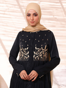 Nuevo mejor diseño cómodo señoras largas Abayas personalizado OEM personalizado al por mayor islámico Abaya de las mujeres en el precio bajo - Product Image 6