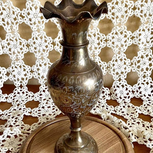 แจกันและกระถางดอกไม้โลหะขัดเงาสไตล์โบราณหรูหราอุปกรณ์ตกแต่งบ้านและห้อง - Product Image 1