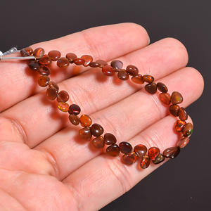 Cuentas de ópalo, cuentas lisas de corazón de ópalo etíope negro, cuentas de ópalo de fuego llamativas, cuentas de piedras preciosas de ópalo, cuentas de ópalo negro para joyería - Product Image 3