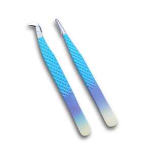 Pinzas Profesionales para Pestañas de Acero Inoxidable Personalizadas, Antimagnéticas, Duraderas, con Punta para Aplicación de Volumen, de Alta Calidad - Product Image 1