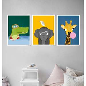 ชุดโปสเตอร์ห้องเด็กสมัยใหม่ 3 ชิ้น ขนาด 30 x 40 ซม. ลายแอฟริกา - Product Image 5