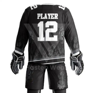 Conception personnalisée Impression par sublimation Ensembles uniformes de hockey sur glace 100% Ensemble d'uniformes d'hockey en polyester Fabriqué au Pakistan - Product Image 5