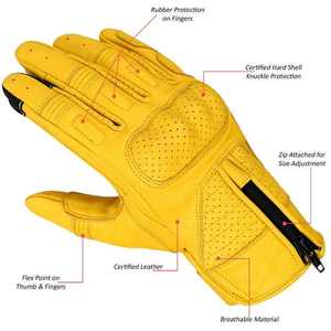 Gants en cuir respirants de haute qualité pour moto Auto Racing Compatibilité de l'écran tactile Caractéristiques de sécurité pour les sports de plein air - Product Image 3