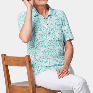 Verano de las mujeres Casual Slim Fit para la camisa Polo Transpirable y Color sólido Impreso Patrón Sublimación Ropa de mujer para la venta - Product Image 3