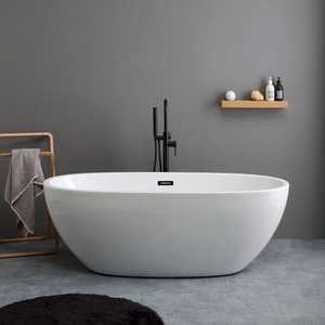 CLARISSA White Acrylic Center Room Bathtub Premium <b>Tubs</b> Product - Product Image 2