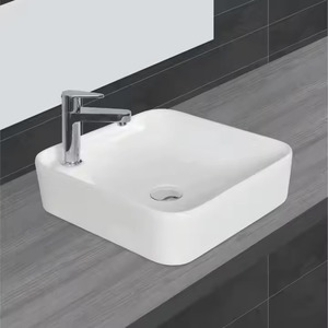 อ่างล้างหน้าบนโต๊ะเซรามิกทรงสี่เหลี่ยมดีไซน์ใหม่อ่างล้างมือรุ่น508มุกอ่างล้างจานขนาดเล็กอุปกรณ์ในห้องน้ำผลิตภัณฑ์ในห้องน้ำ - Product Image 3