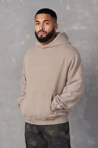 Sweat-shirt épais personnalisé de haute qualité, sweat à capuche vierge, vêtements de sport, pulls à capuche amples à épaules dénudées pour hommes - Product Image 6