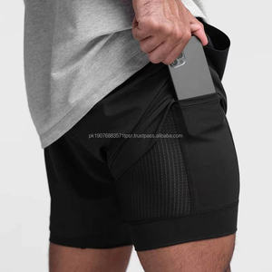 Pantalones Cortos Deportivos de Compresión Personalizados 2 en 1 con Estampado de Diseñador, de Nailon, para Gimnasio, Entrenamiento, Deportes, para Hombre, de Doble Capa - Product Image 5