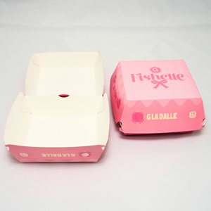 Boîte alimentaire pliable en papier kraft avec poignée, imprimée sur mesure et enduite UV, pour emballage jetable à emporter (sandwichs, sushis, pain) - Product Image 2