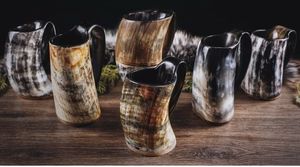 มธุรสนอร์สทำด้วยมือเขาควายไวกิ้งฮอร์นแก้วมักดีไซน์ใหม่สำหรับดื่มเบียร์และกาแฟแบบธรรมชาติ - Product Image 4