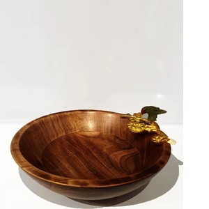 Cuenco para servir dulces de madera impresa esmaltada Cuenco esmaltado pulido y textura natural hogar Restaurante Cuenco hecho a mano Venta al por mayor India - Product Image 2