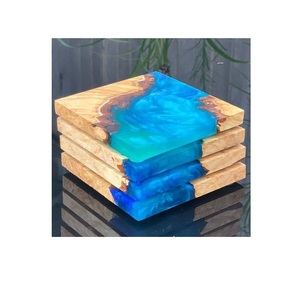 Posavasos Cuadrados de Lujo con Recubrimiento Epóxico, Acabado Brillante Artístico, Resistentes al Calor, Ecológicos, Duraderos, 8mm de Grosor, Elegantes - Product Image 2