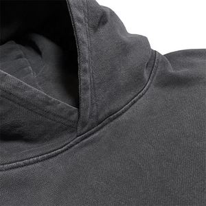 À la mode 600 Gsm Pull Over Hoodies Hommes Lourds En Détresse Gros Hoodies Surdimensionné Pierre Vintage Lavé À Capuche Blanc - Product Image 2